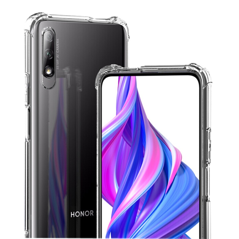 ESCASE 荣耀9x/9xpro手机壳保护套 华为TPU全包气囊防摔壳通用款(有吊绳孔)ES-iP9系列 升级版透白