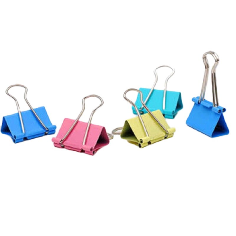 晨光文具 ABS91607 长尾夹 燕尾夹 彩色夹子15mm金属夹 画夹子单盒装