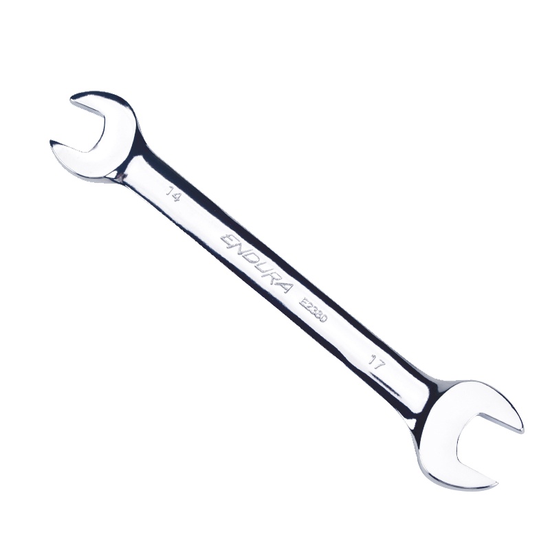 力易得(ENDURA)全抛光铬钒钢双开扳手 双头呆扳手 5.5*7mm 货号E2370