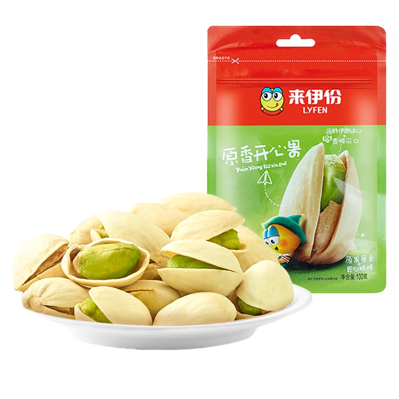 来伊份 原香开心果100g/袋 来一份每日坚果干果炒货特产零食小吃休闲食品苏宁超市自营零食