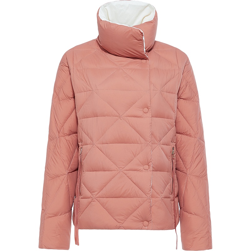 波司登翻领短款羽绒服女新款女士时尚轻薄鹅绒外套