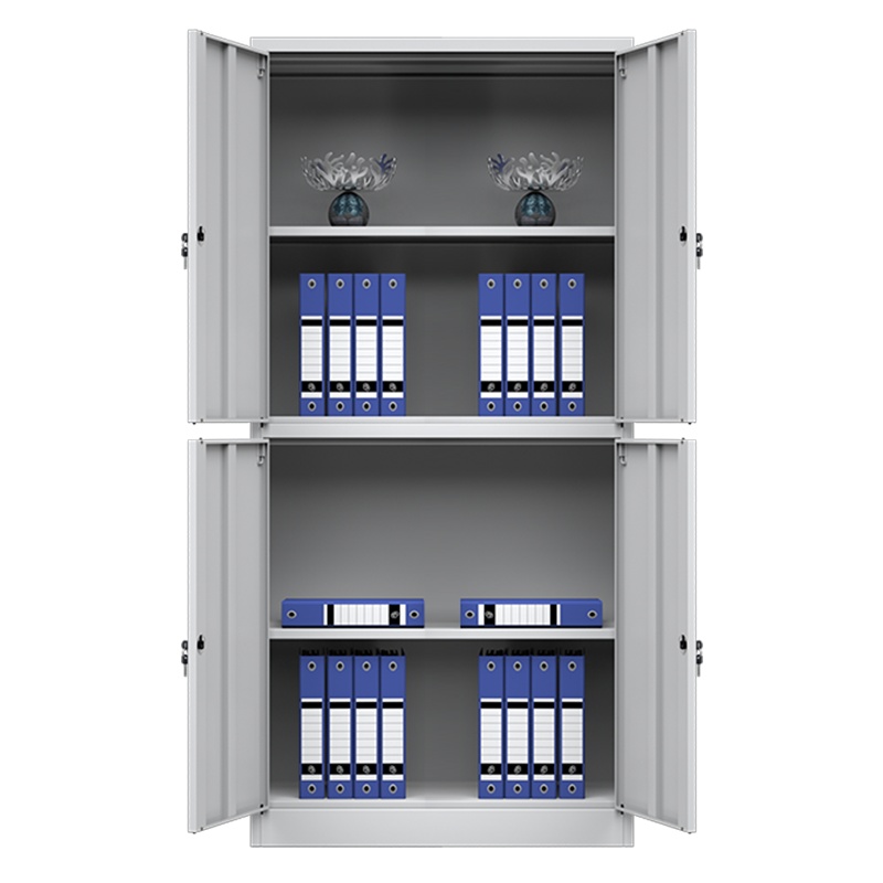 永格办公室铁皮文件柜子带锁资料档案收纳钢柜财务凭证矮柜员工储物柜