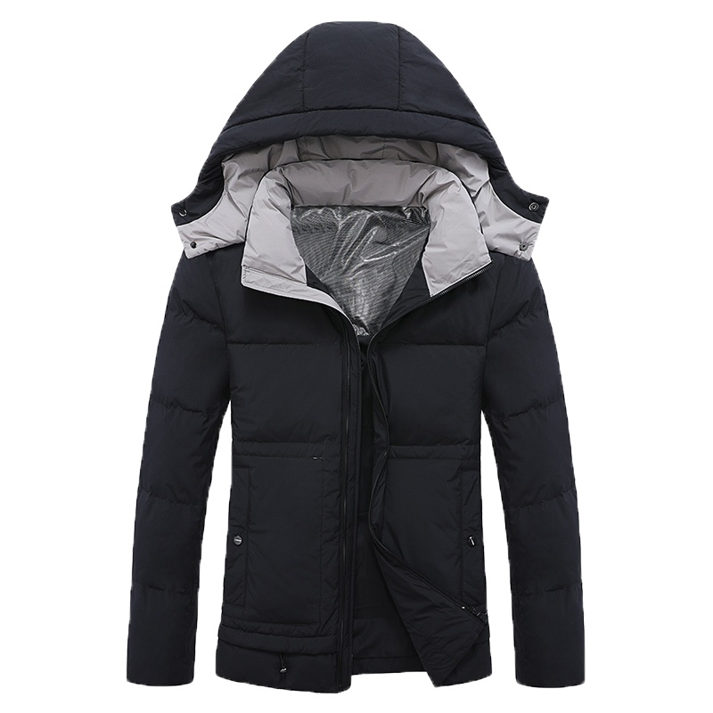 冰洁 男士2020羽绒服可脱卸外套冬季新款商务保暖防寒服