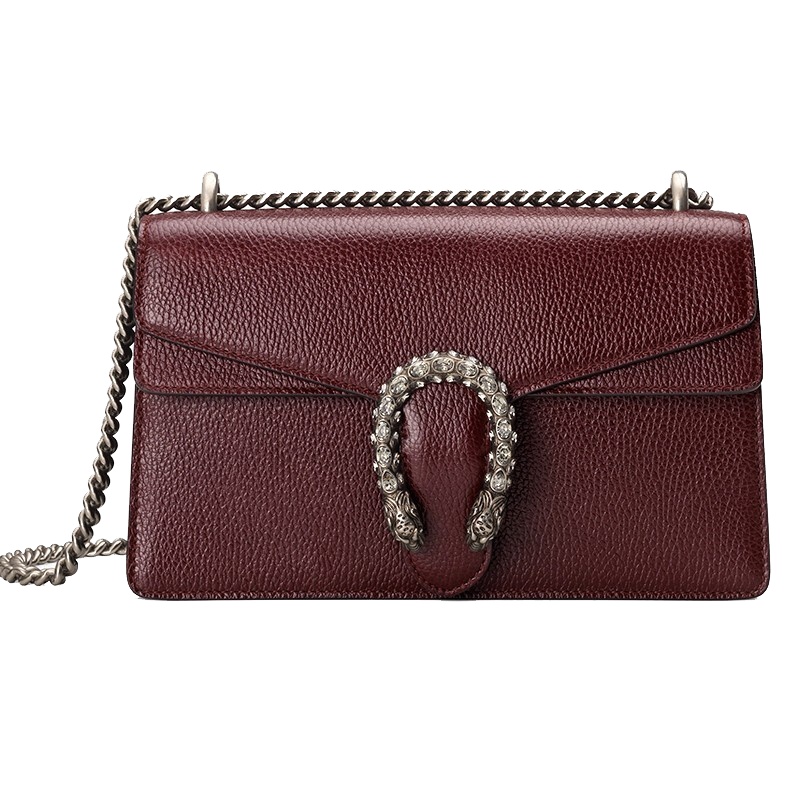 【海外直邮】GUCCI 古驰女包Dionysus系列酒红色小号链条单肩斜挎包400249 CAOGN 6886