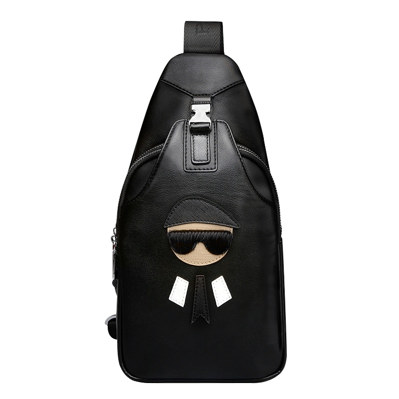 【顺丰配送】男士胸包真皮胸包男潮牌胸前包男士斜挎胸包男包胸包男款胸包真皮男士单肩包男士背包TYB170760H