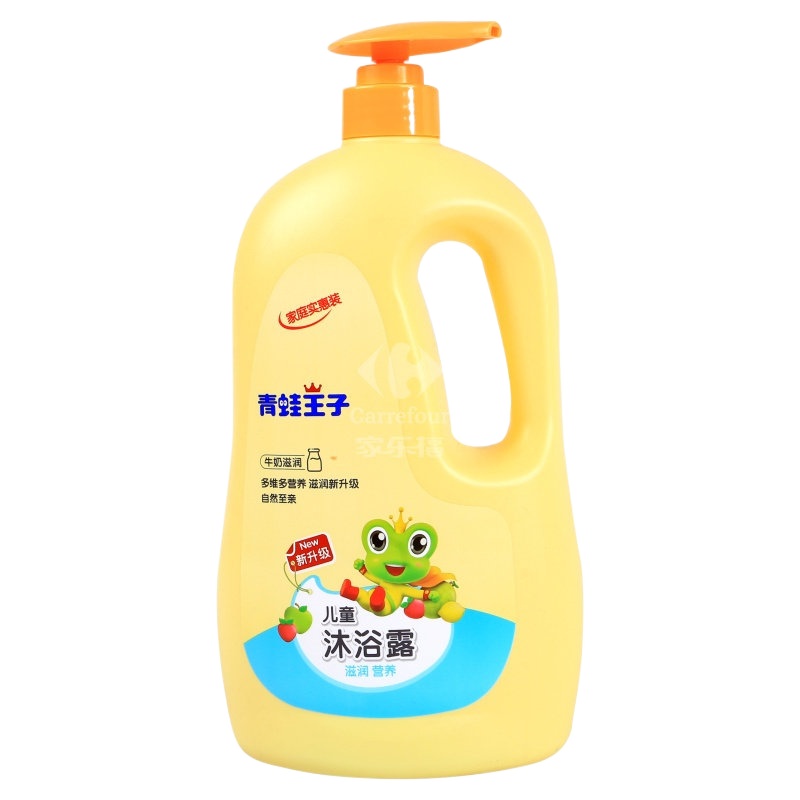 青蛙王子儿童沐浴露沐浴液洗护用品宝宝沐浴露(牛奶滋润) 1.18L(新旧包装随机发)