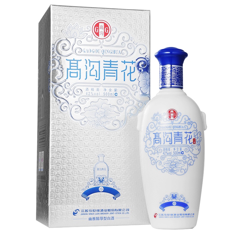 今世缘高沟小青花 500ml 单瓶装 幽雅醇厚型 白酒