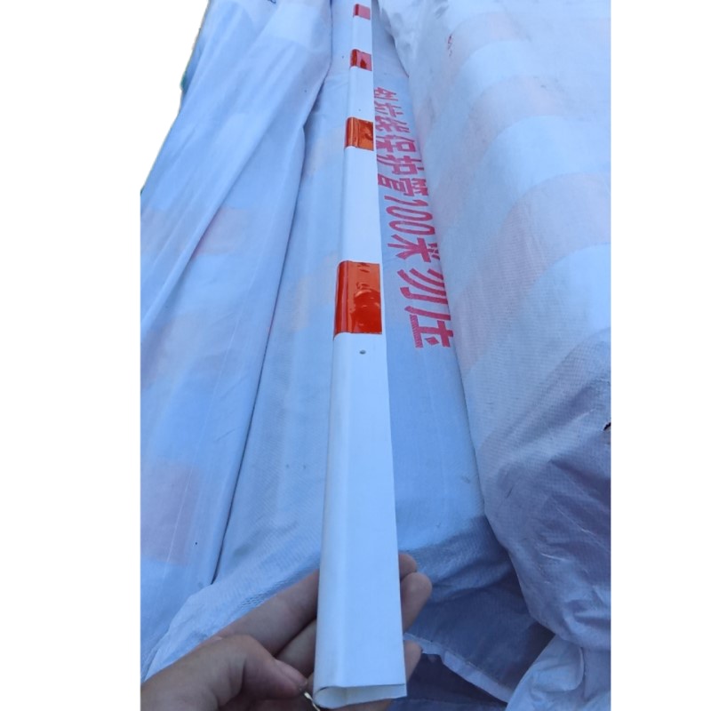 刺菊 电力拉线护套警示管红白PVC护套管反光警示电线杆保护管 跨路扁 2米/根 100根/装