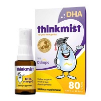 美国进口 Ddrops Thinkmist婴幼儿童宝宝DHA鱼油喷雾 无腥味易吸收10.6ml 80喷