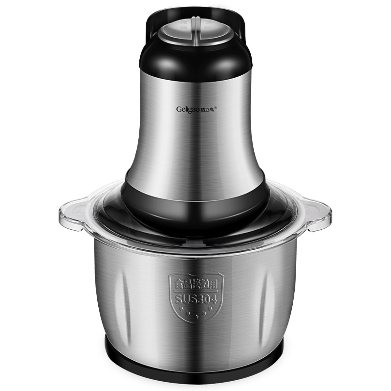 格立高(Geligao)GLG-JR3912玻璃款 双层四刀家用电动小型不锈钢多功能绞肉机料理机2L