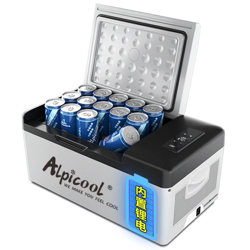 C20-车家两用锂电冰虎20L压缩机车载冰箱制冷12v220V冷冻冷藏两用小容量智能手机锂电续航控温轿车货车小型冰箱