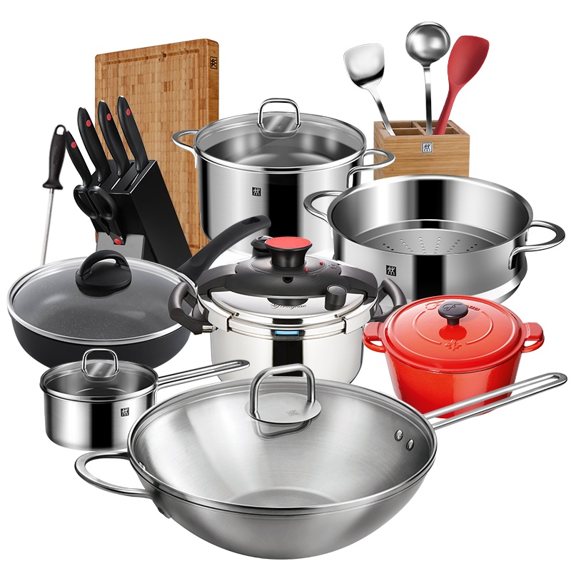 双立人(ZWILLING食全食美炒锅全套刀具锅具套装不粘锅蒸锅奶锅高压锅压力锅家用厨具