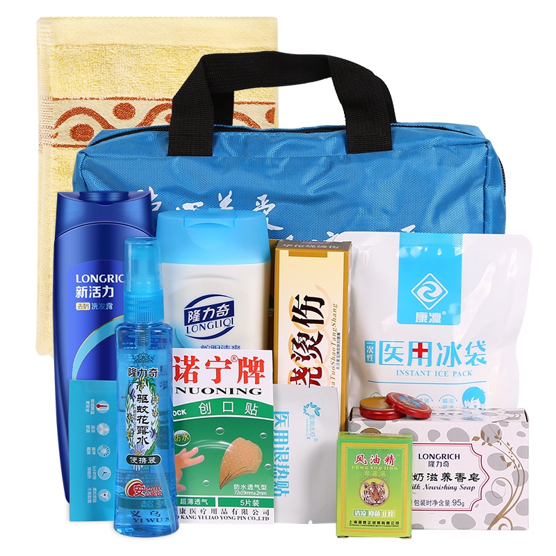 趣行 防暑套装 高温慰问品夏季清凉用品 员工福利单位家用日用品套餐 劳防用品降温礼品 12件套