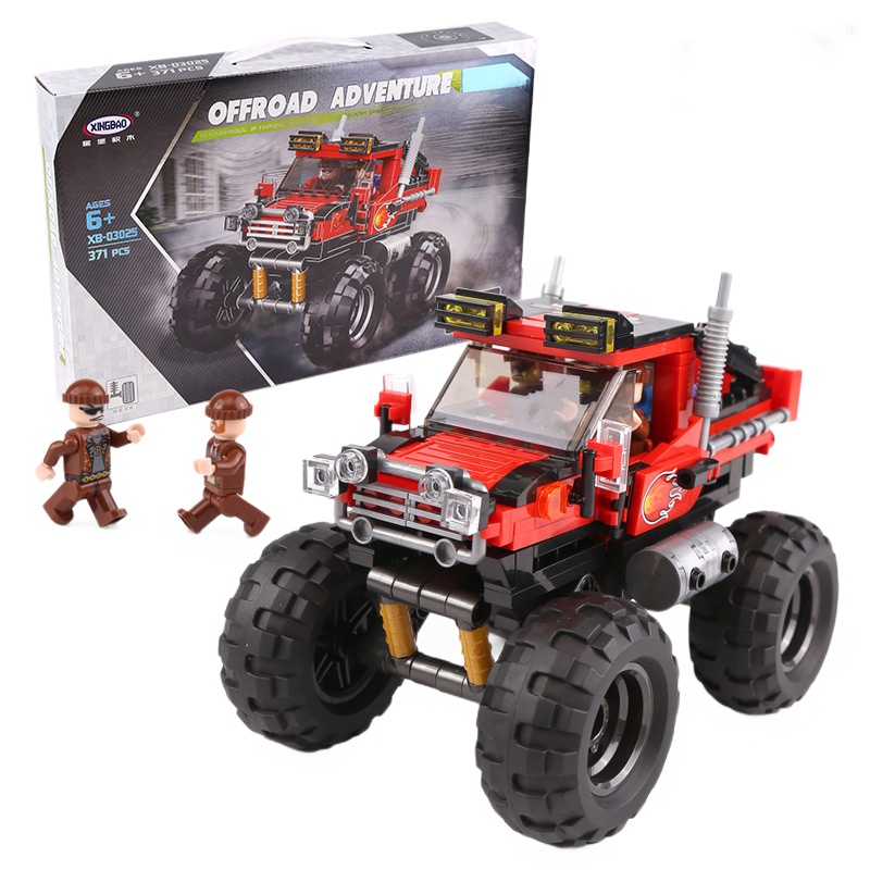星堡积木兼容乐高积木儿童拼装超级吉普车玩具男孩子6-14岁塑料小颗粒女孩岁礼物--超级大脚怪[371颗粒]