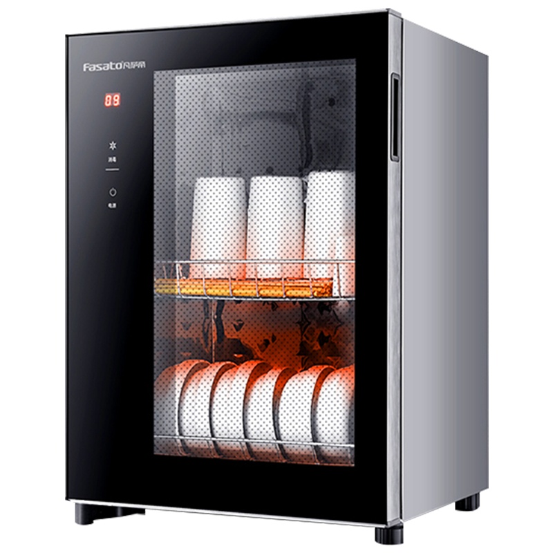 凡萨帝(fasato)ZTP-50家用消毒柜50L小容量迷你立式桌面柜式厨房消毒柜 不锈钢 高温二星消毒
