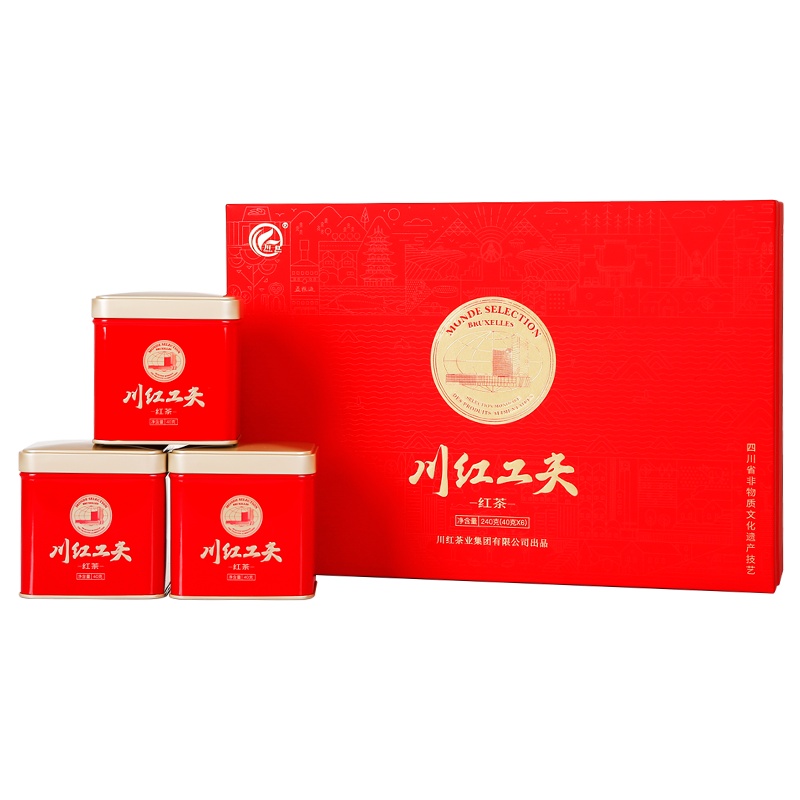 五粮液集团控股企业&川红茶业集团出品 川红工夫红茶礼盒茶叶240g