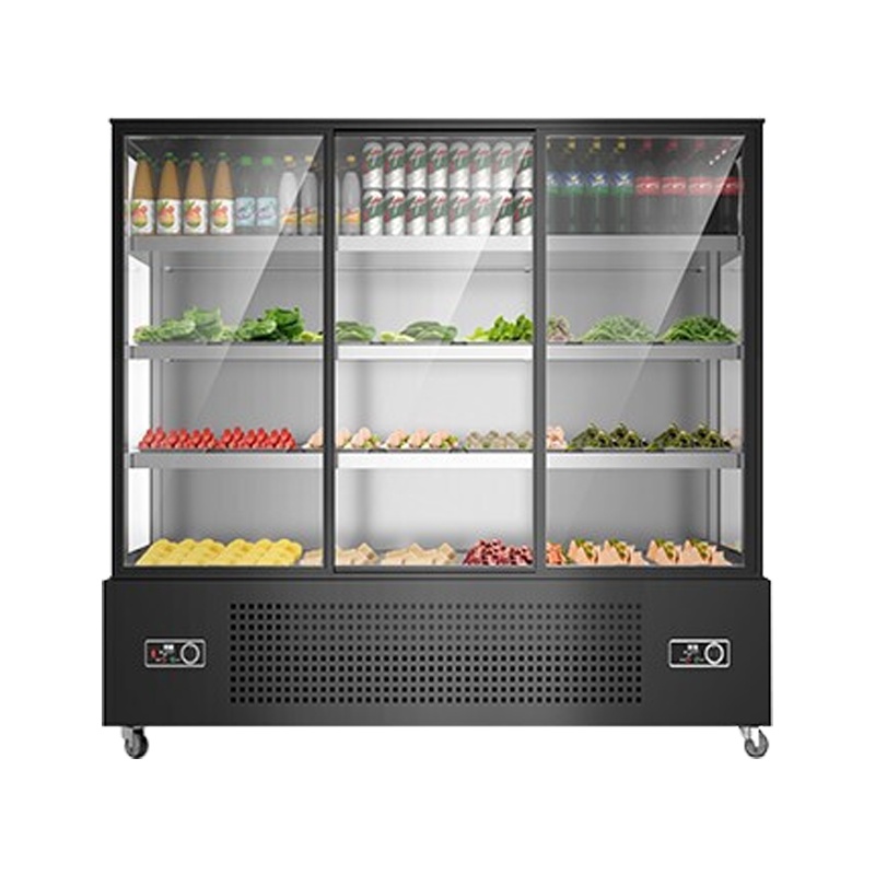 乐创(lecon)麻辣烫展示柜点菜柜商用冒菜小吃自助香锅串串冷藏保鲜冰箱立式设备双温柜 1.2米双压缩机 四层