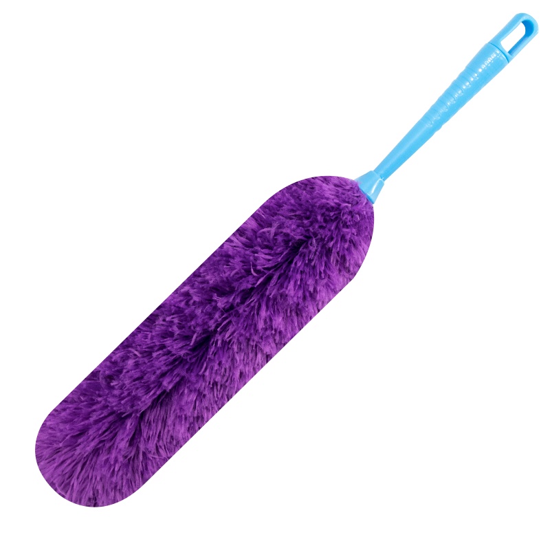 海斯迪克 HKZ-8 鸡毛掸子 除尘扫灰可伸缩毯子大扫除清洁神器禅子 除尘掸子 紫色[不带杆]/2个