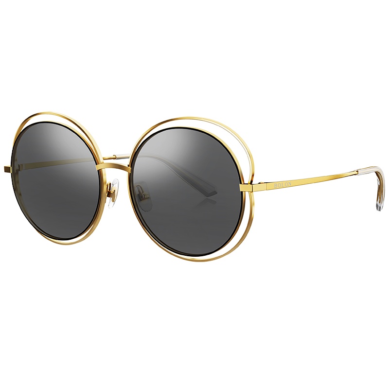 暴龙太阳镜女复古圆脸韩版长脸个性圆框时尚偏光潮流墨镜BL7036