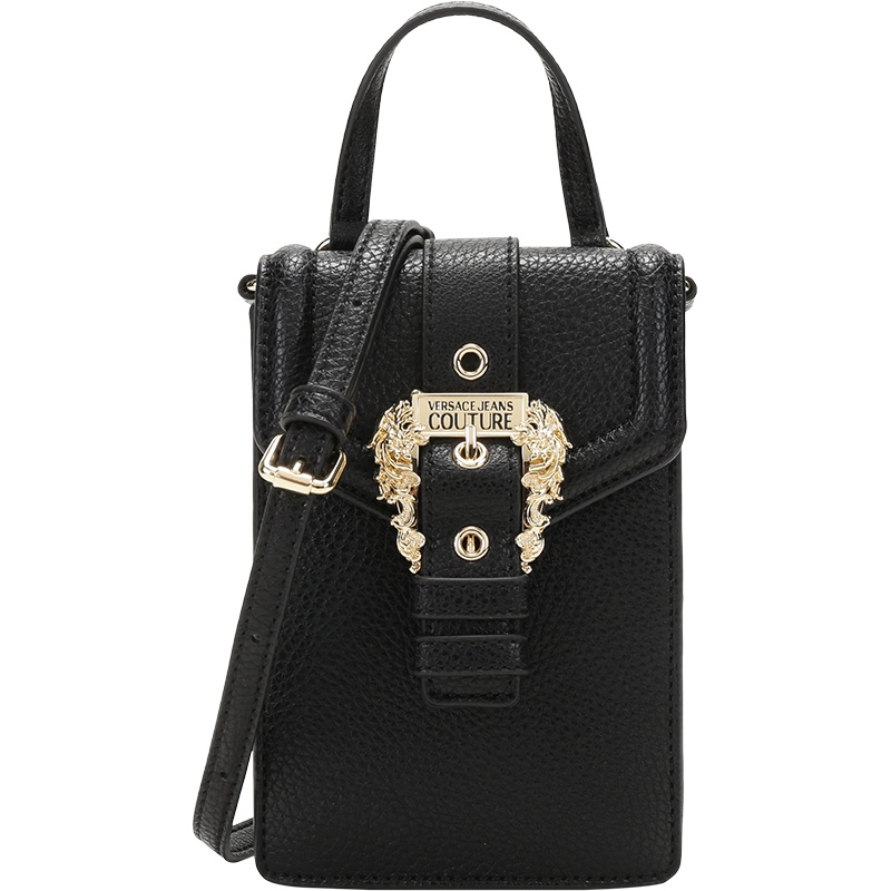 范思哲 VERSACE JEANS 女士聚氨酯Baroque搭扣手提单肩斜挎包手机包 71VA4BFL 71578