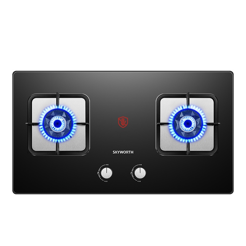 创维(Skyworth) JZY-Z32燃气灶双灶玻璃面板煤气灶大火力灶具嵌入式家用台嵌两用童锁保护节能猛火灶液化气灶
