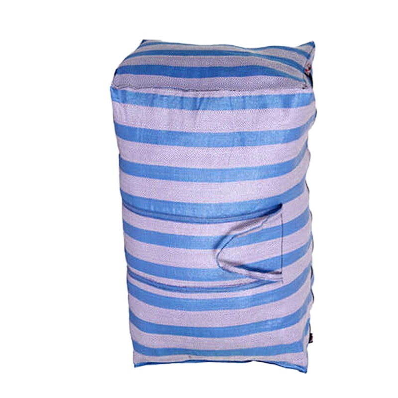 AT 特大号加厚彩条麻袋 编织袋 蛇皮袋搬家打包袋子行李袋手提包搬家 80*50*30cm 10个装