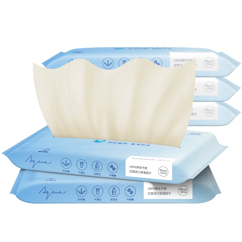 无染竹纤维保湿婴儿柔纸巾(便携装)5包装