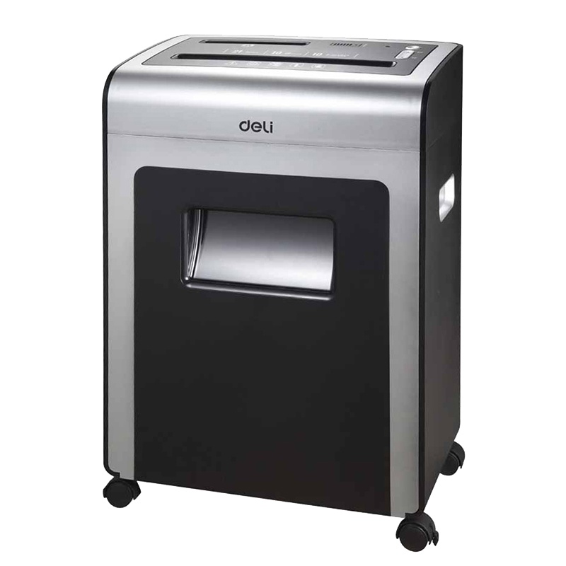 得力deli9915离子净碎纸机 电动办公家用迷你碎光盘3×15mm 21L大容量