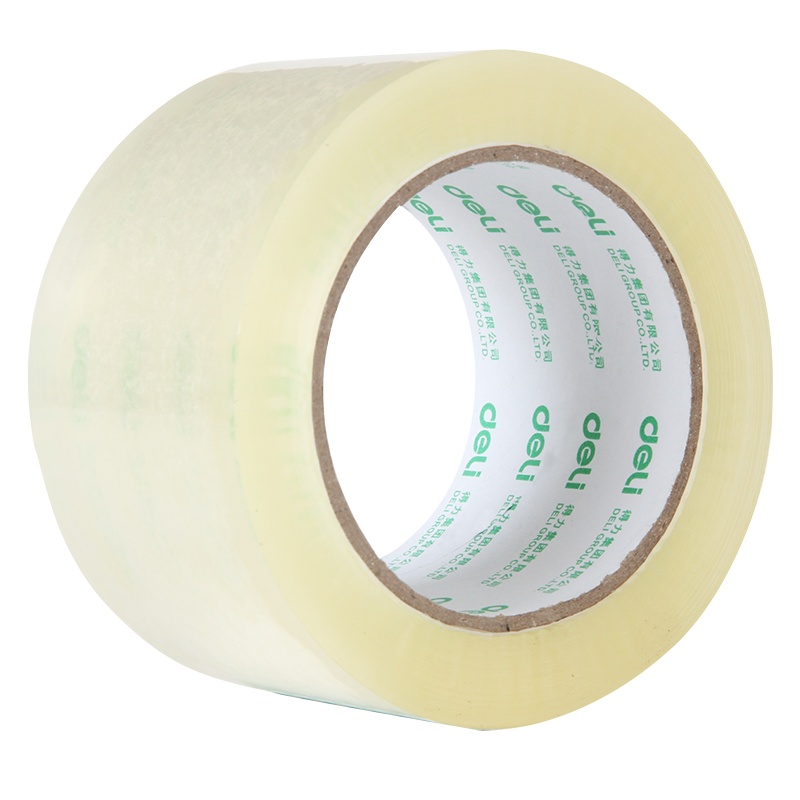 得力33195透明封箱胶带60mm*100米大号 不断粘性强正品 2筒 共10卷