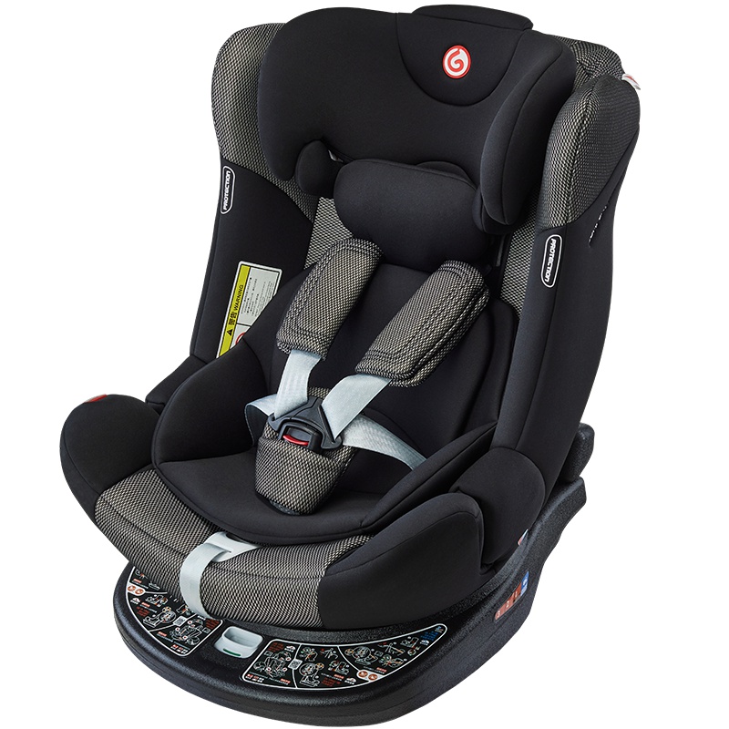 感恩儿童安全座椅 宙斯盾0-12岁汽车用可坐可躺 360度旋转双向安装isofix