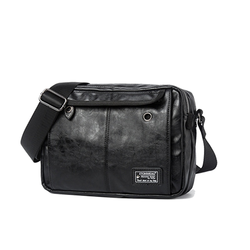 GSQ古思奇男休闲潮包斜跨日系邮差包防水大容量男士背包小男士单肩包