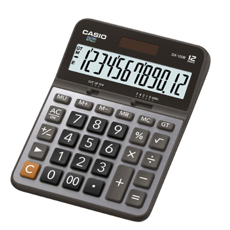 卡西欧12位小号金属面板多功能计算器(金属色/145*103mm)MX-120B