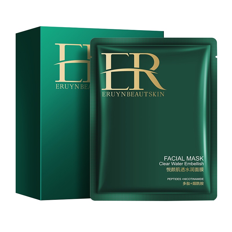 伊露莹 悦颜肌透水润面膜盒装 滋养温和 嫩肤 补水保湿 面膜贴30g×10片