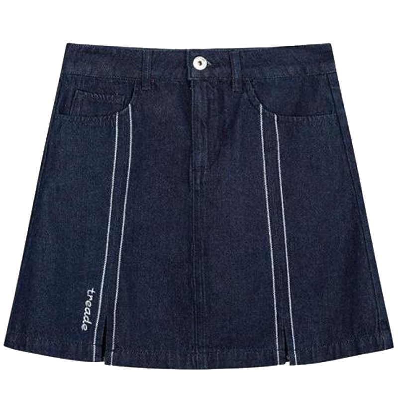 拉贝缇夏半身裙女式新款百搭时尚显瘦高腰牛仔一步裙半身裙中长款60006287