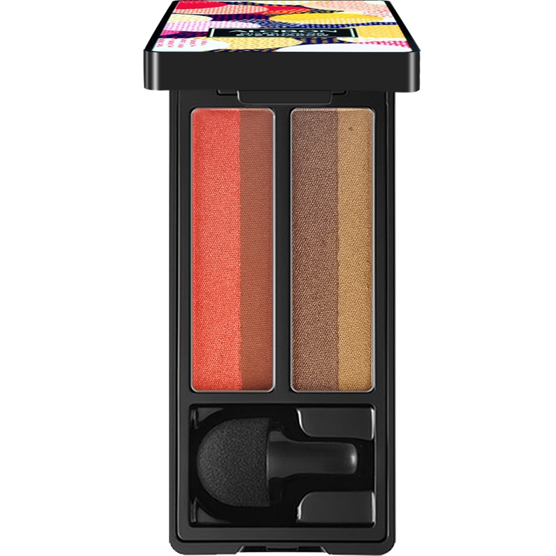 雅邦(ALOBON)小蘑菇懒人混色眼影 暖棕大地2.2g*2 #02鲜橙可可(一抹上色 一按成妆)