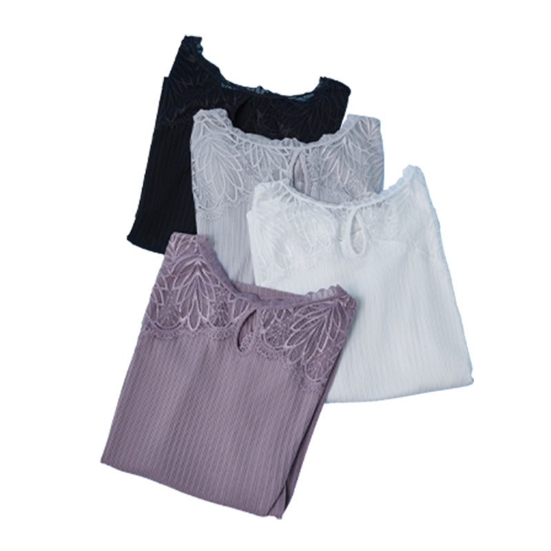 ENK1件装女吊带打底蕾丝背心经典基础女士内衣背心