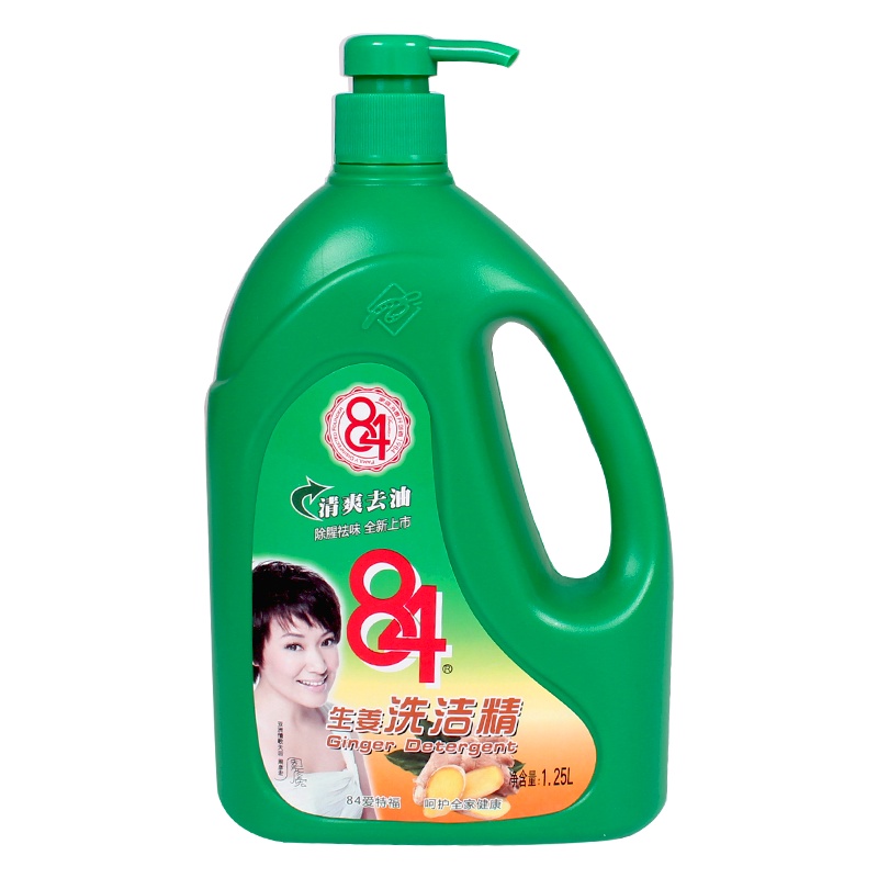 爱特福生姜洗洁精1.25L 高效去油渍生姜香气祛味去油大桶爱特福84洗碗筷
