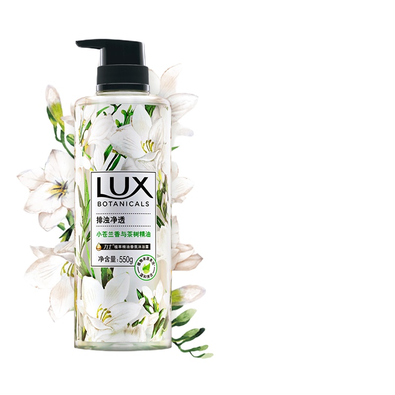 力士(LUX)植萃精油香氛沐浴露小苍兰与茶树550G