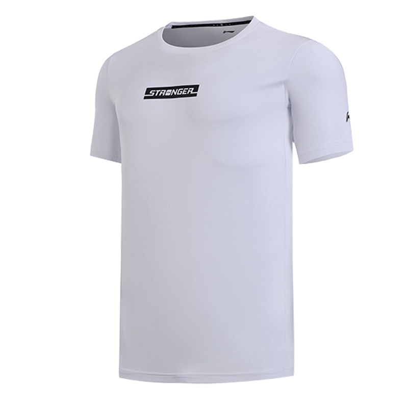 李宁短袖T恤男装训练系列运动衣圆领上衣运动服ATSN091