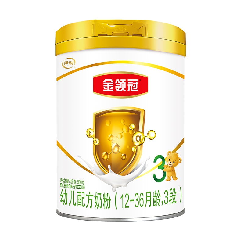 伊利(YILI)金领冠育护幼儿方奶粉 3段(12-36个月适用) 900g罐装(新旧包装随机发货)