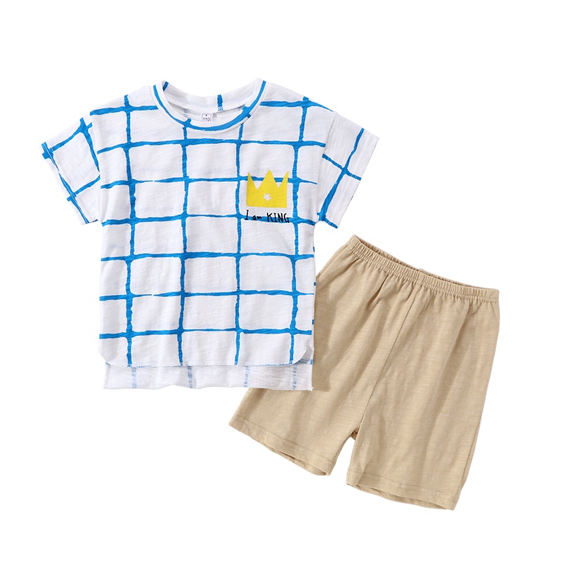 卡伴(Curbblan)童装短袖印花T恤套装适合身高100-150cm儿童