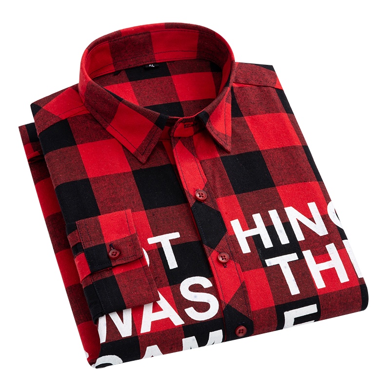 冬季新款男士长袖加绒衬衫中青年男式时尚休闲厚款格子寸衫打底衫衬衣男士大码男装衣服吉普战车JIPUZHANCHE