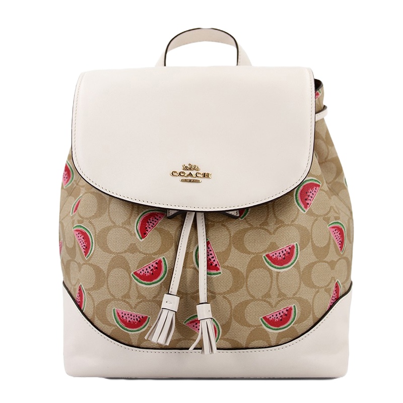 Coach 蔻驰 女士拼色聚氯乙烯双肩包 F1602IMR0Q