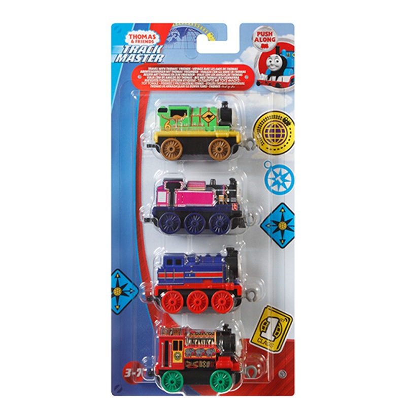 托马斯和朋友(THOMAS&FRIENDS)男孩玩具儿童车模型玩具 轨道系列之合金小火车组合装四辆装 GCK95