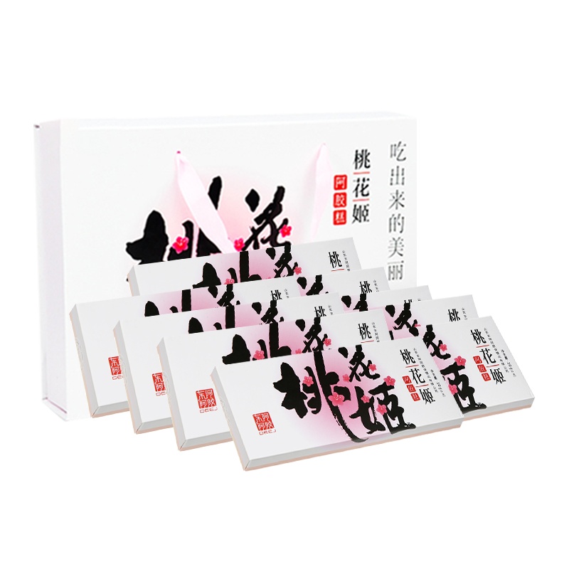 [任嘉伦推荐]东阿阿胶 桃花姬阿胶糕320g(40g*8袋)即食阿胶糕固元膏 中秋节礼品 礼盒装