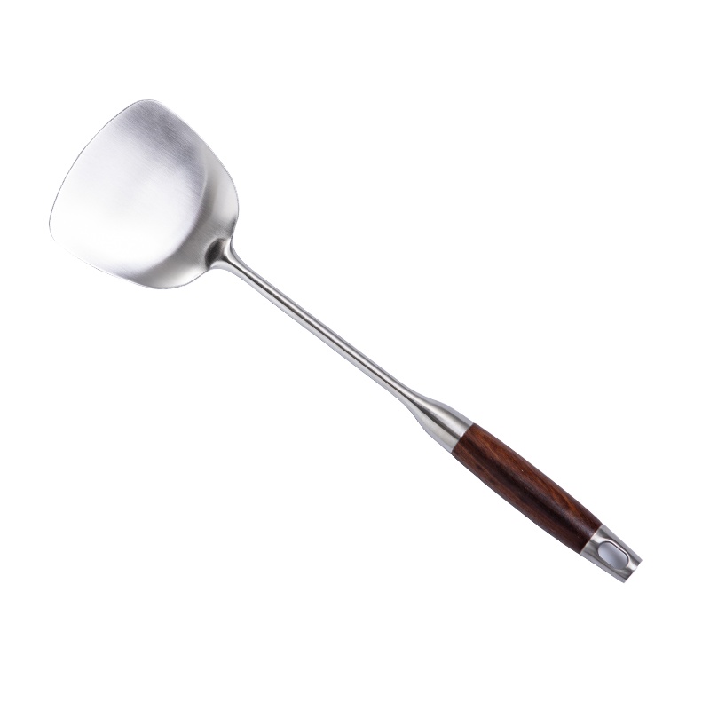 拾画 锅铲304不锈钢铲子花梨木柄锅铲铸铁锅铲锅专用炒菜铲SH-6366