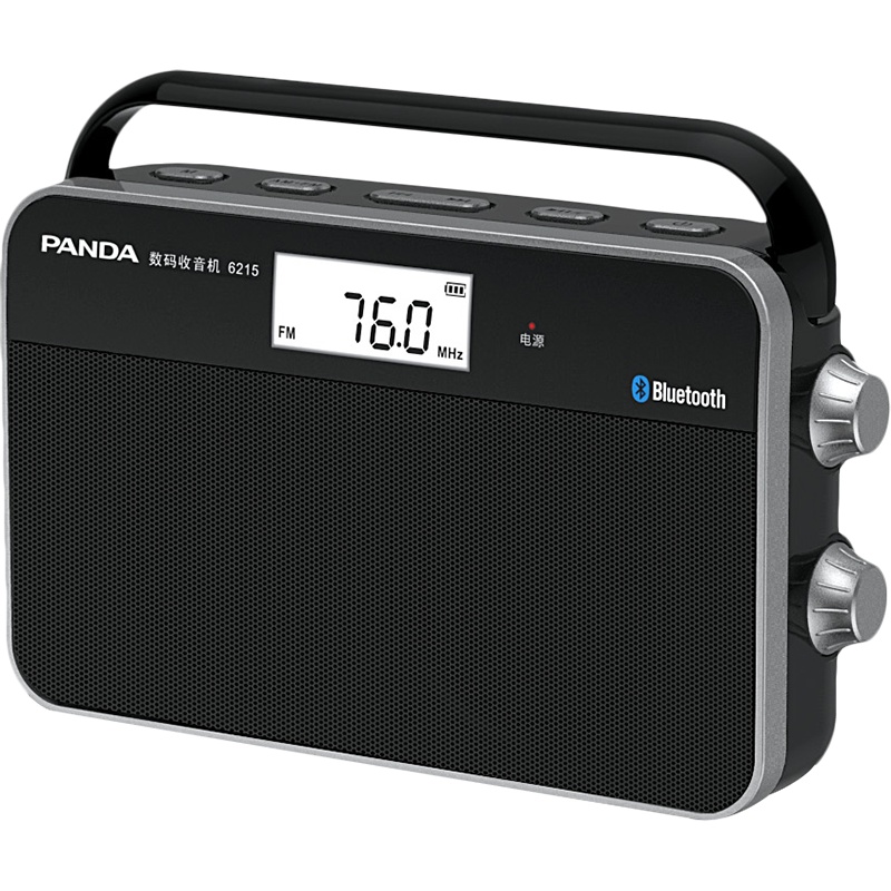 PANDA/熊猫6215半导体收音机音箱一体新款fm老人调频便携式蓝牙可充电插卡广播播放器定时开关机老年听戏机
