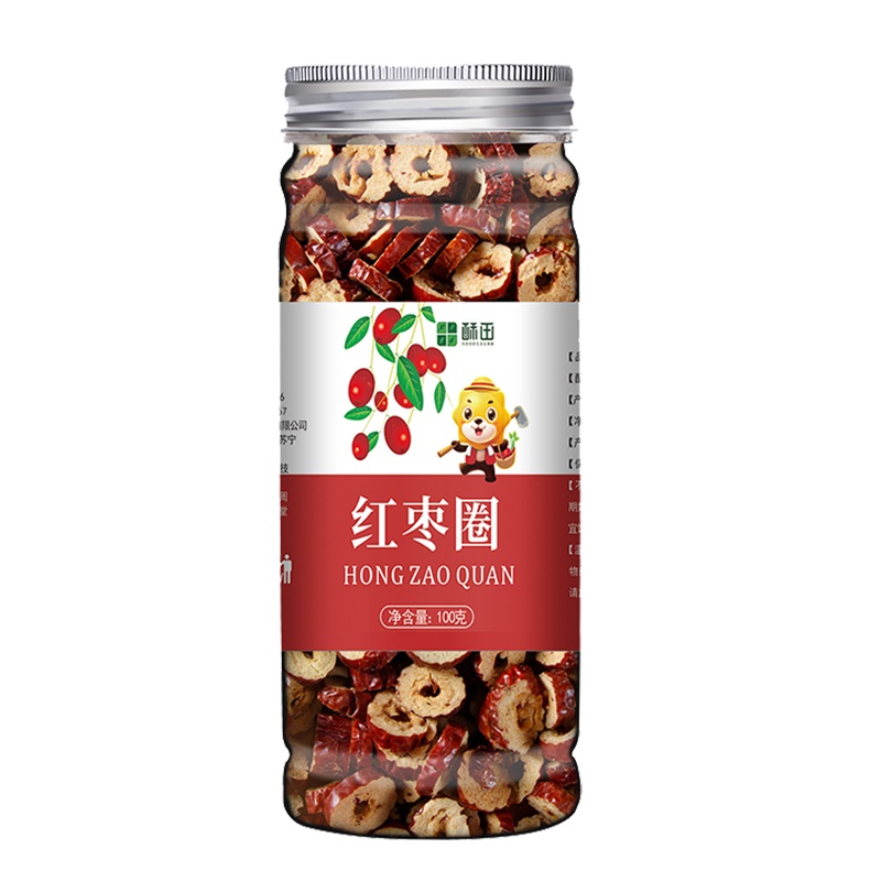 酥田自营红枣茶干片酥脆泡水去核泡茶罐装果茶100克