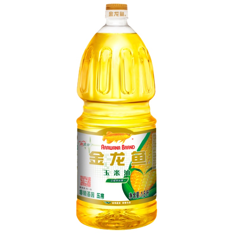 金龙鱼玉米油1.8L*6桶装 玉米胚芽油食用油粮油植物油 植物甾醇健康食用油非转基因压榨油玉米油1.8升整箱