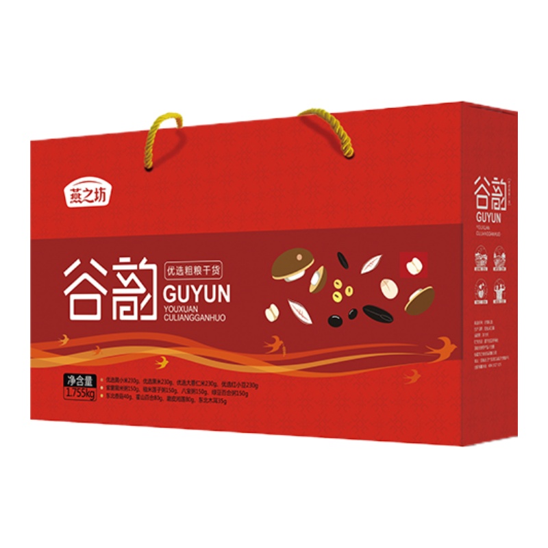 燕之坊谷韵1755g 香菇 木耳 莲子 百合 杂粮粥 山珍干货 春节礼盒
